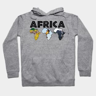 African Wildlife Continent Collage Hoodie